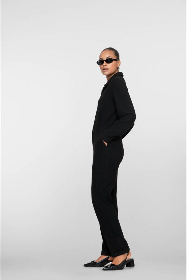 Geisha jumpsuit zwart aansluitend - Foto 2