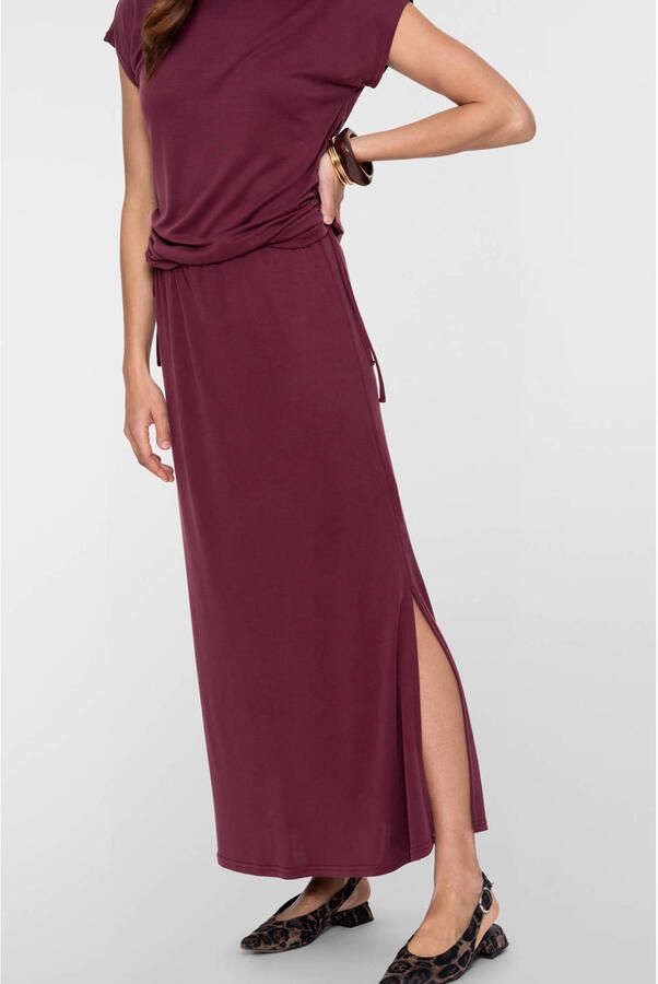 Geisha kokerrok aubergine