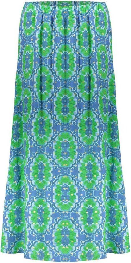 Geisha maxi rok blauw - Foto 1