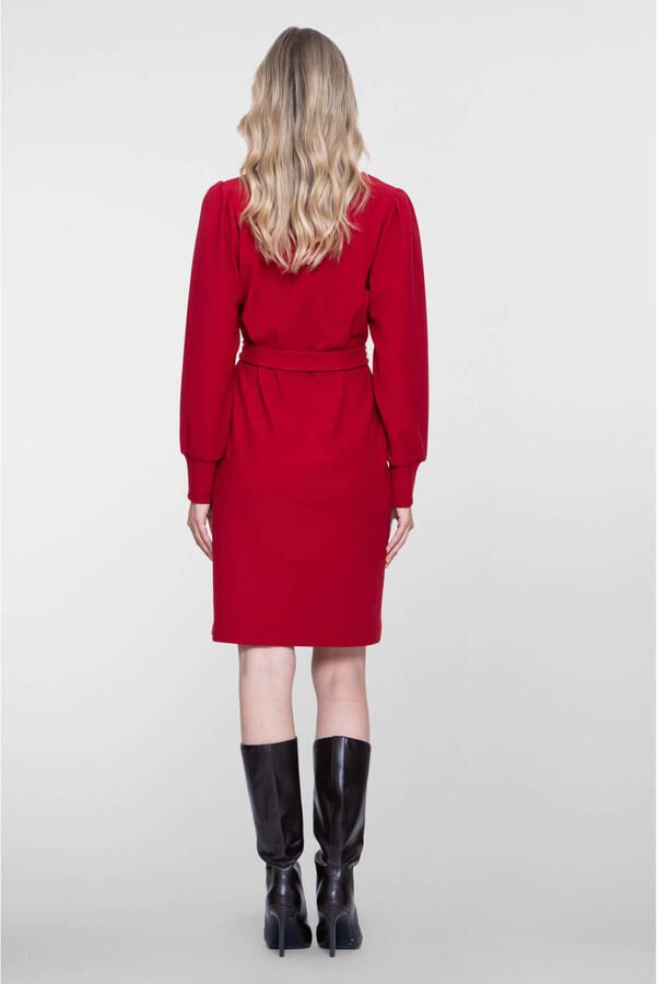 Geisha midi jurk rood - Foto 3