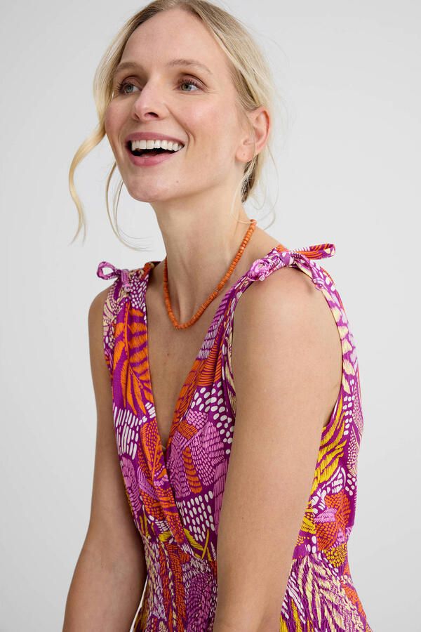 Geisha midi jurk roze - Foto 2