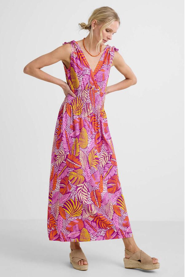 Geisha midi jurk roze
