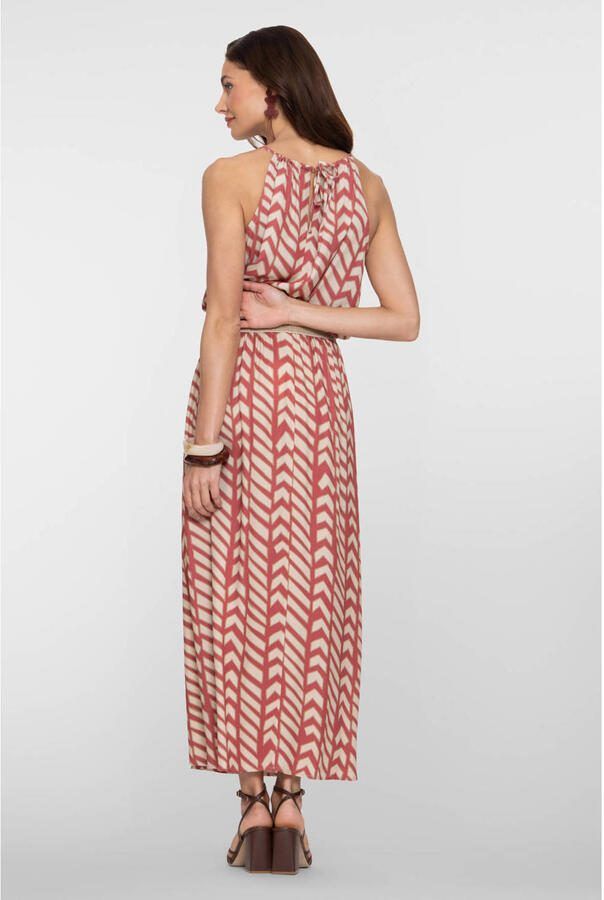 Geisha midi rok maxi rok koraalrood - Foto 2