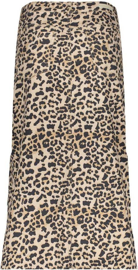 Geisha Jeansrok met Luipaardprint Multicolor Dames