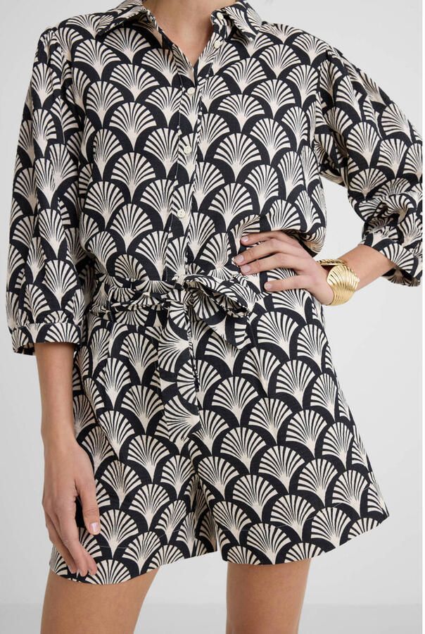 Geisha mom high waist casual short zwart - Foto 3