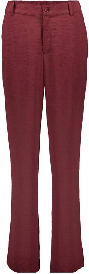 Geisha pantalon met hoge taille en riemlussen roodbruin - Foto 2