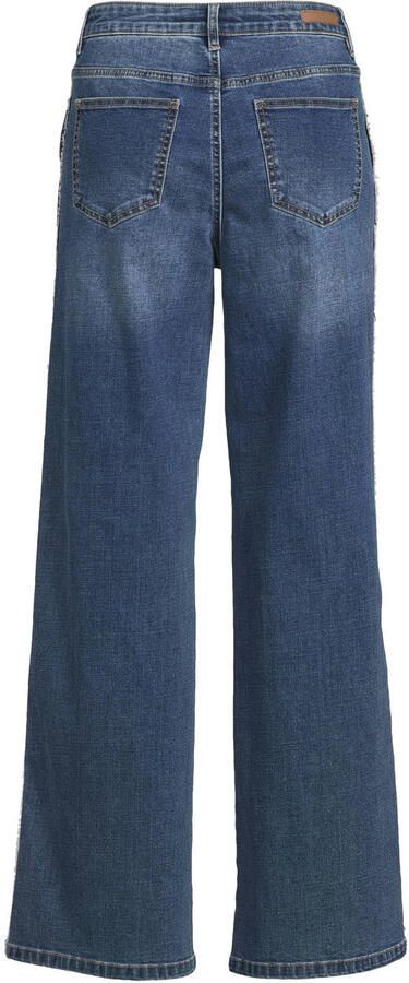 Geisha regular waist flared jeans mediumblauw - Foto 3