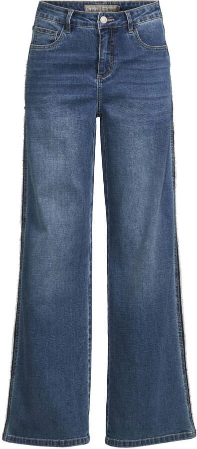 Geisha regular waist flared jeans mediumblauw - Foto 2