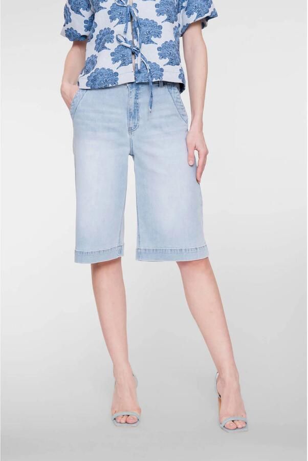 Geisha regular waist broek light blue denim