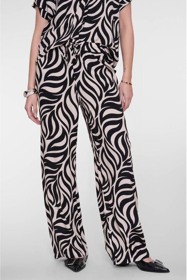 Geisha regular waist casual broek zwart