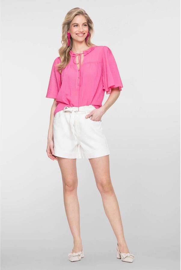 Geisha regular waist denim short ecru - Foto 3