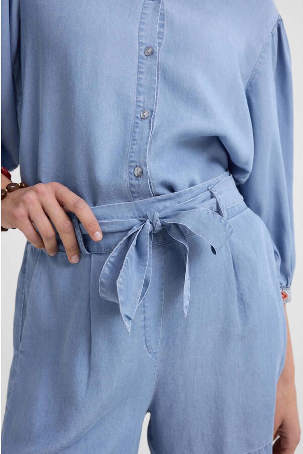 Geisha relaxed high waist casual short lichtblauw - Foto 3