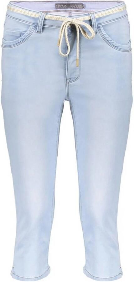 Geisha skinny regular waist broek light blue denim