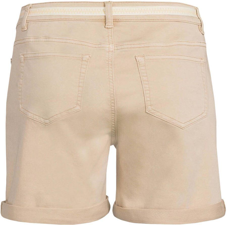 Geisha slim regular waist denim short beige