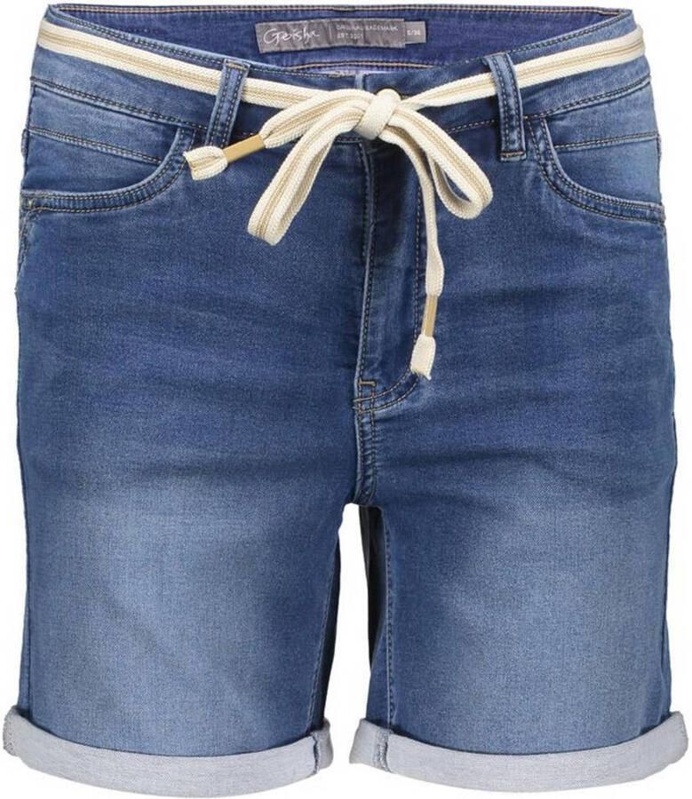 Geisha slim regular waist short dark blue denim