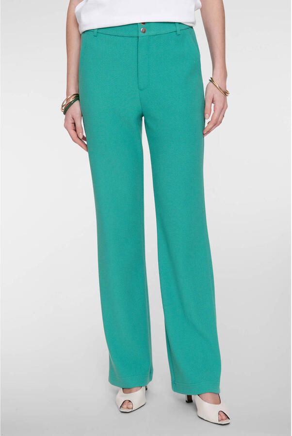 Geisha straight high waist broek groen