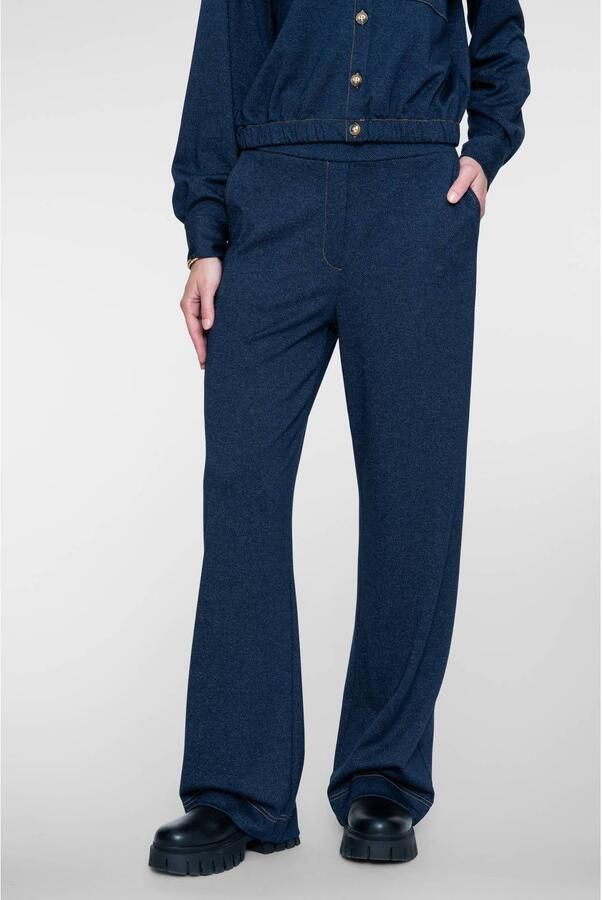 Geisha straight leg broek blauw