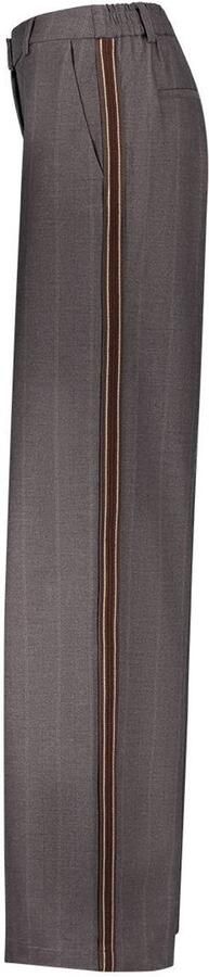 Geisha straight leg geruite pantalon bruin - Foto 3