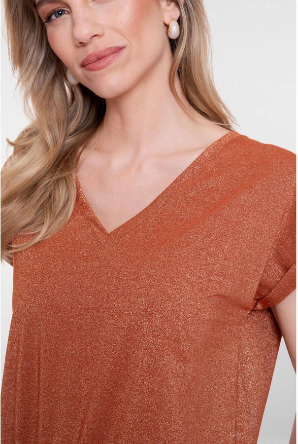 Geisha T-shirt met glitter oranje - Foto 2