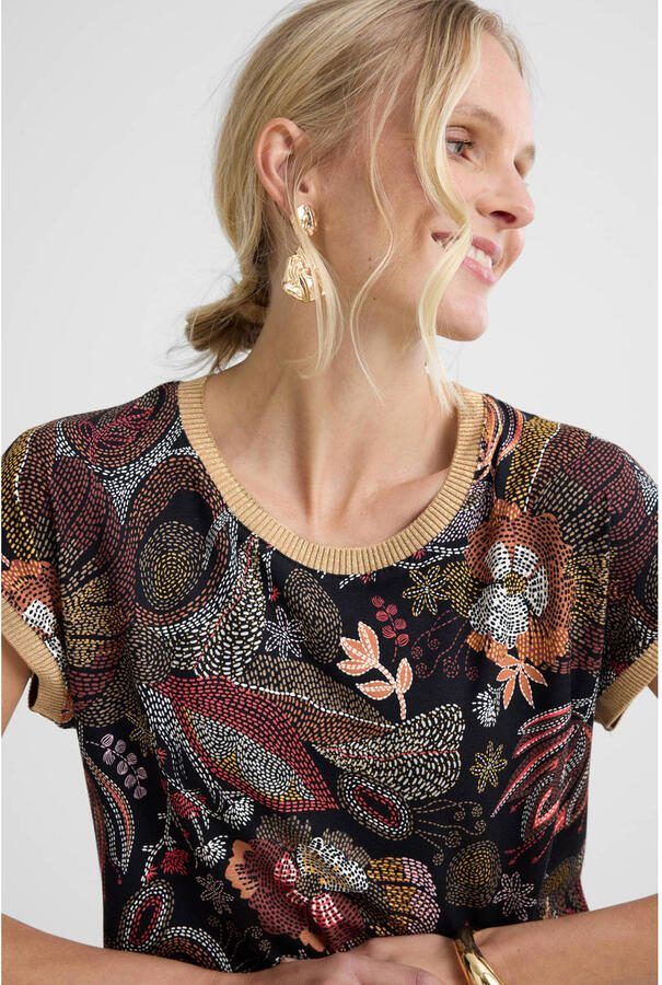 Geisha T-shirt met glitter zwart - Foto 3