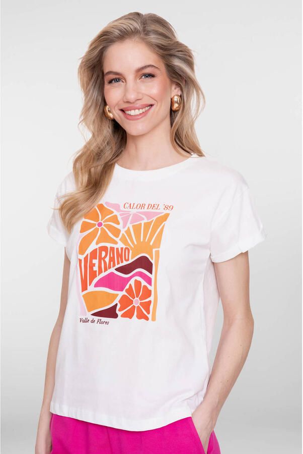 Geisha T-shirt wit