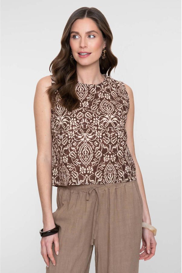 Geisha top bruin