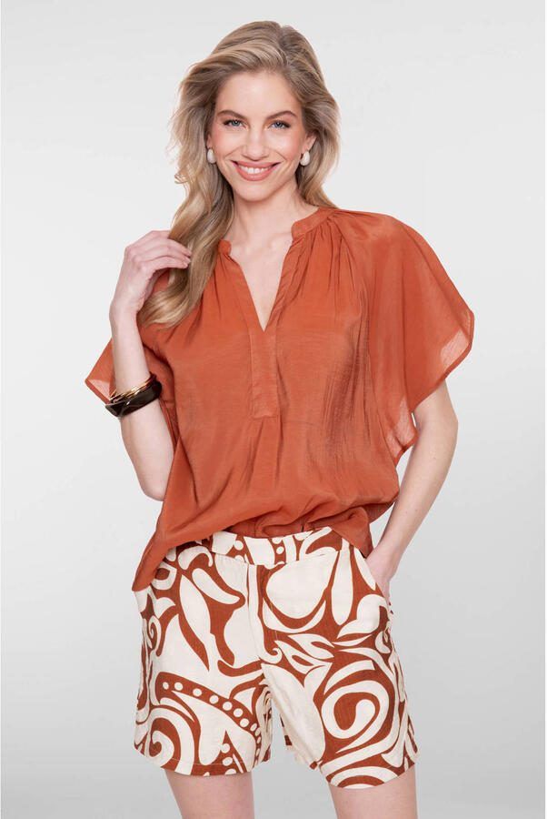 Geisha top donker oranje