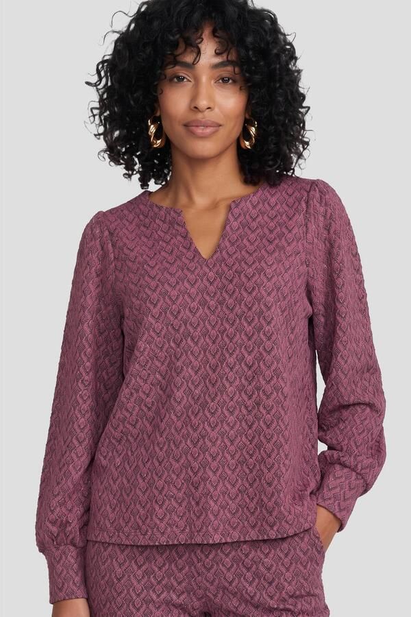 Geisha top met print paars
