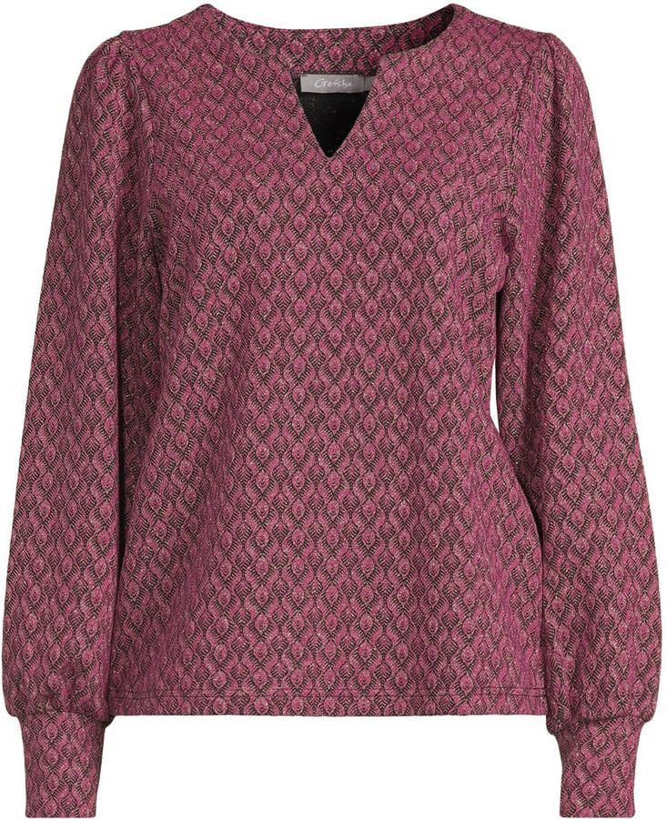 Geisha top met print paars - Foto 2