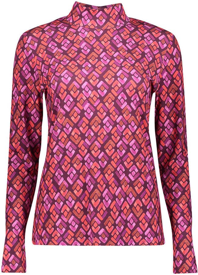 Geisha top met print roze
