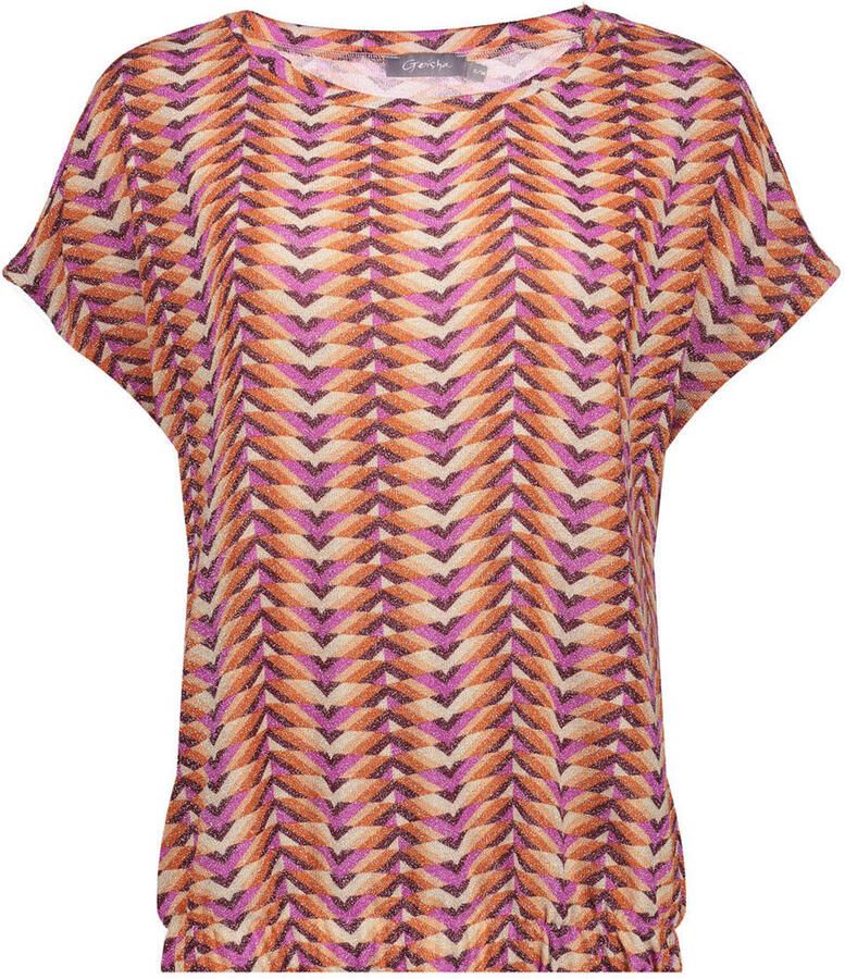 Geisha top oranje gebreid - Foto 2