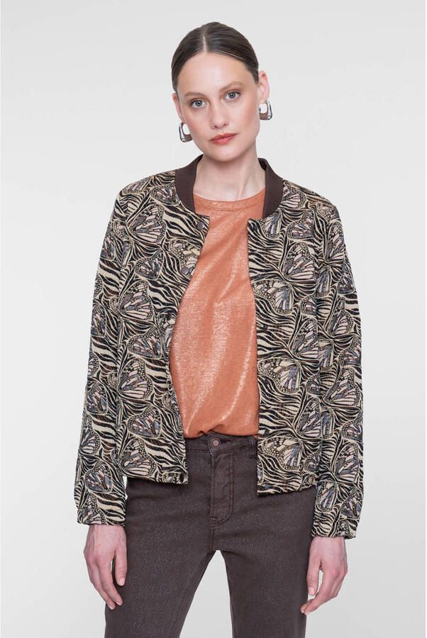Geisha tussenjas met print camel