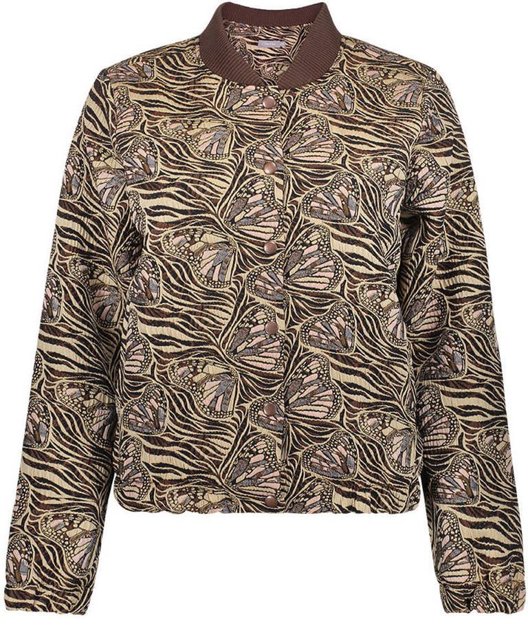 Geisha tussenjas met print camel - Foto 2