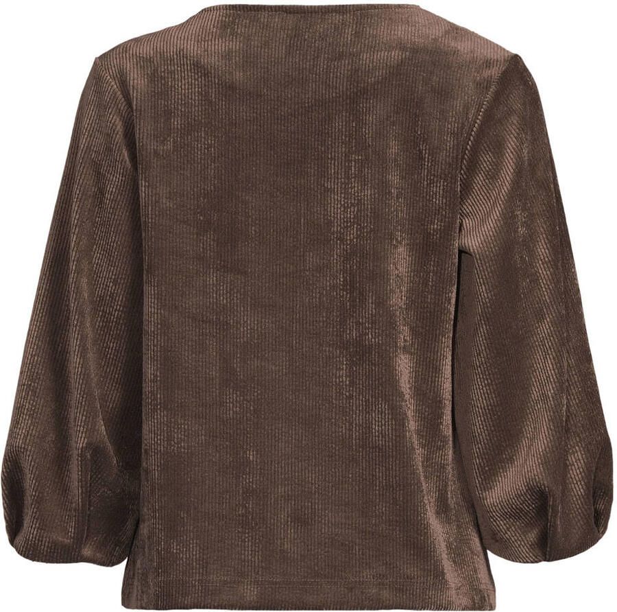 Geisha velours top donkerbruin - Foto 2