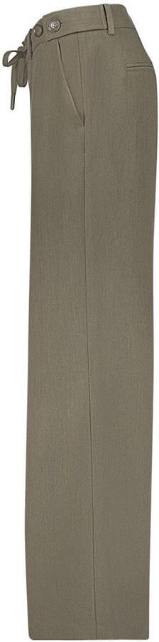 Geisha wide leg broek groen - Foto 3