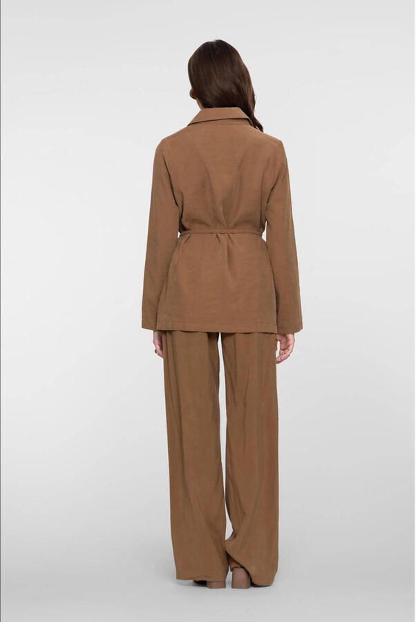Geisha wide leg high waist broek bruin - Foto 2