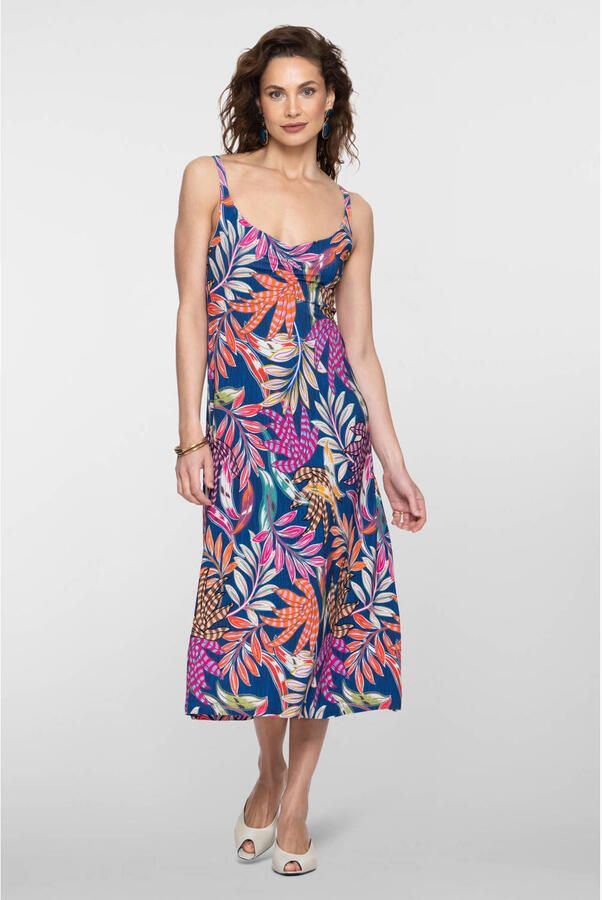 Geisha zomerjurk blauw