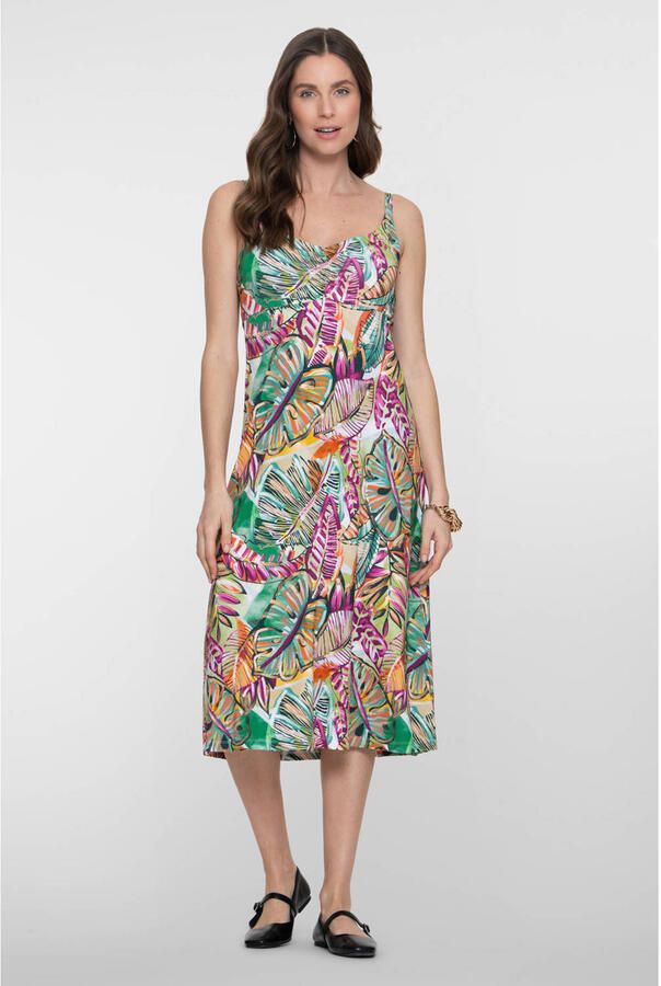 Geisha zomerjurk groen
