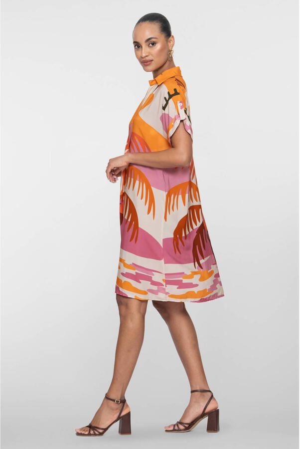 Geisha zomerjurk oranje - Foto 2