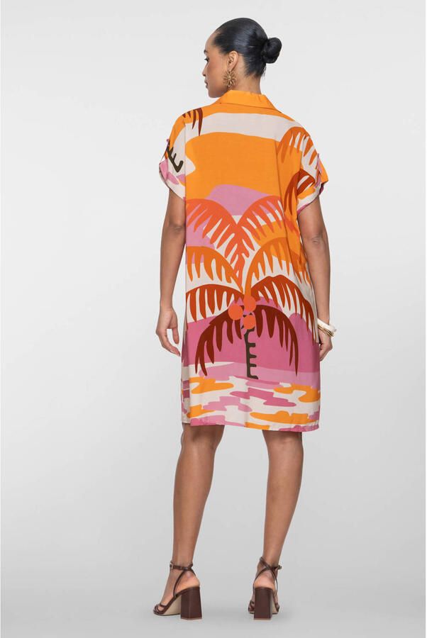 Geisha zomerjurk oranje - Foto 3