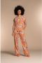 Geisha broek Pants multicolor flowers 31102-81 250 Oranje Dames - Thumbnail 1