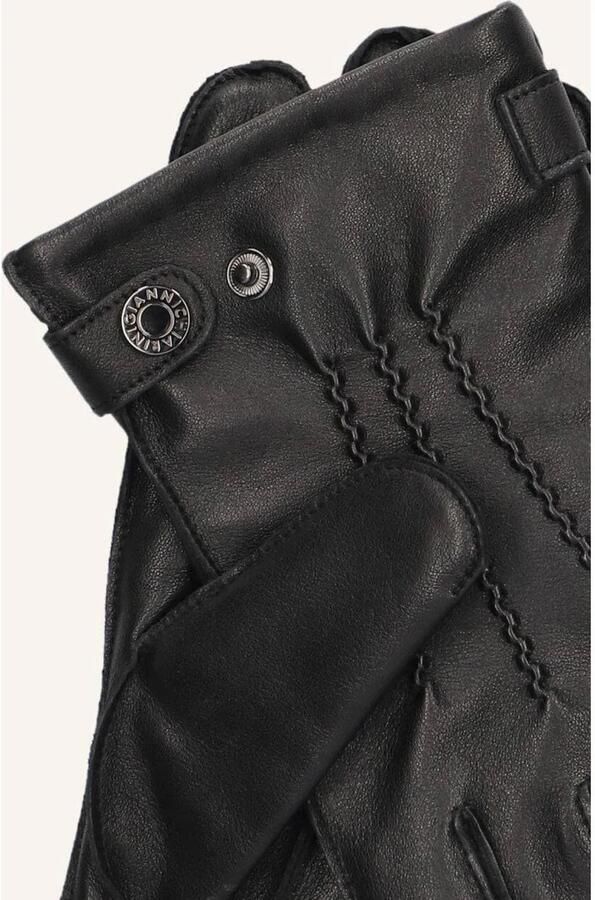 GIANNI CHIARINI Heren Handschoenen Deerskin Gloves Zwart - Foto 2