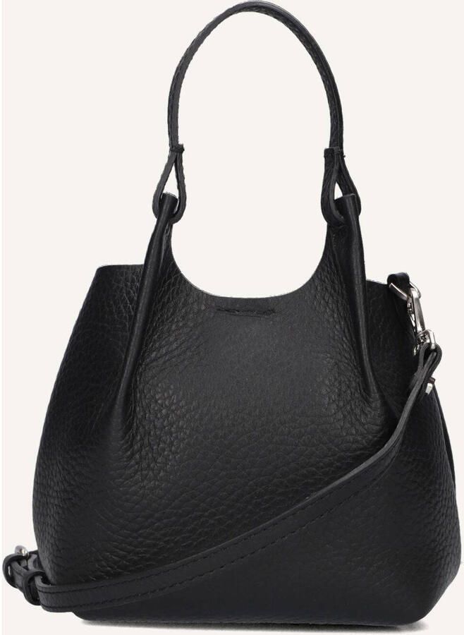 Gianni Chiarini Gestructureerde Leren Zwarte Schoudertas Black Dames - Foto 2