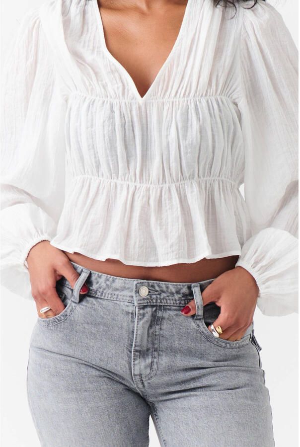 Gina Tricot Blouseshirt met V-hals - Foto 2