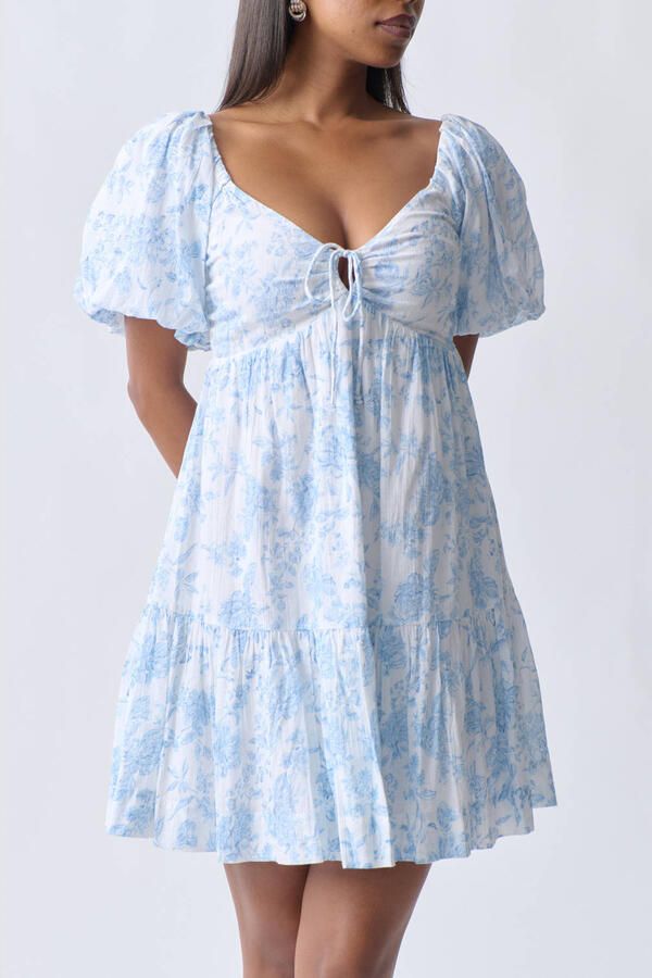 Gina Tricot Mini-jurk met pofmouwen - Foto 1