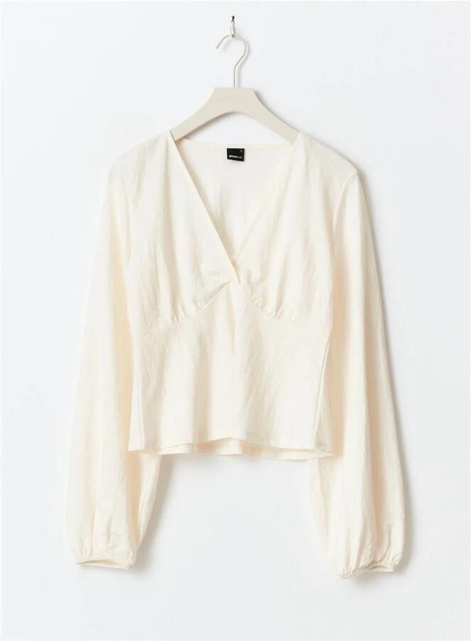 Gina Tricot top lichtgeel