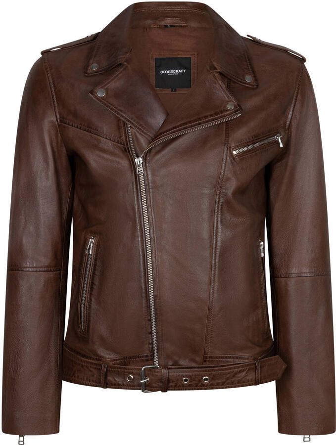 Goosecraft leren jas bruin