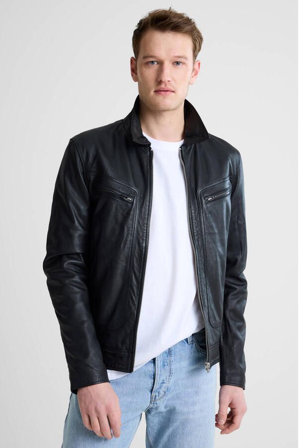 Goosecraft leren jas zwart