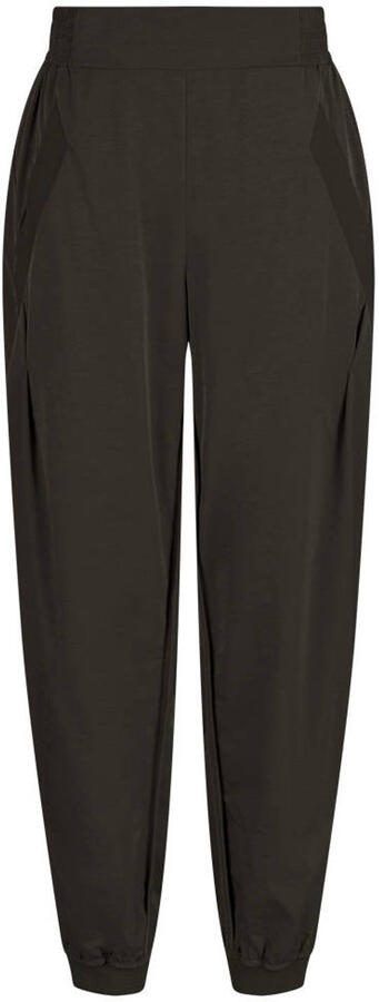Gossia barrel high waist broek donkerbruin