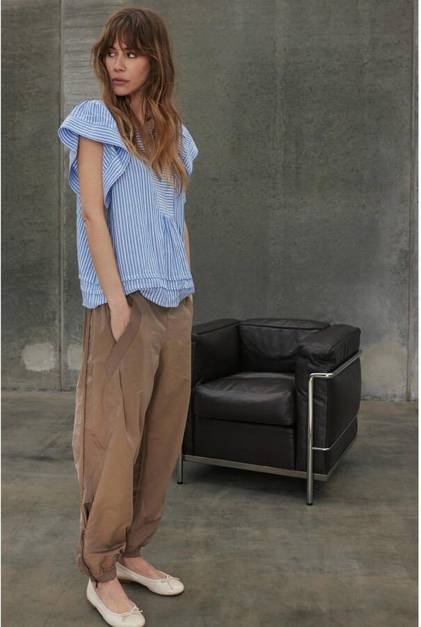 Gossia barrel regular waist broek camel